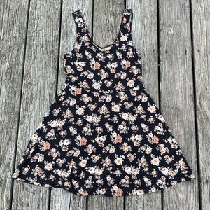 Forever 21 Black Floral Skater Dress